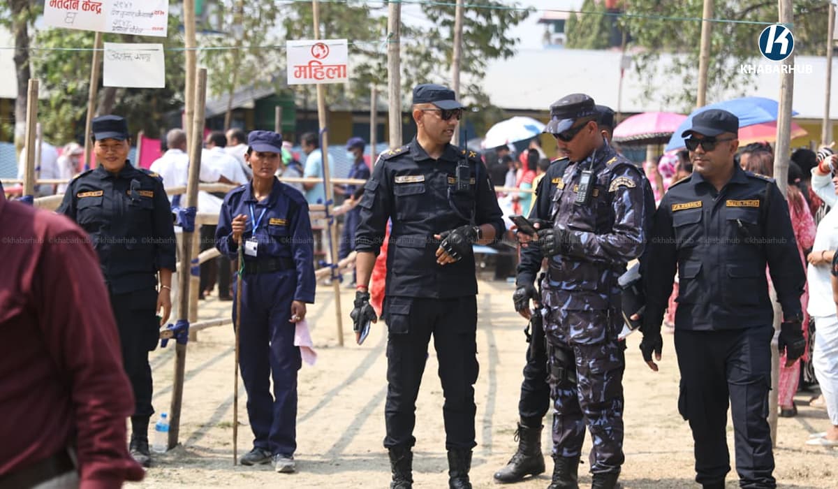झापा–५ मा कडा सुरक्षा, शान्तिपूर्ण मतदान जारी