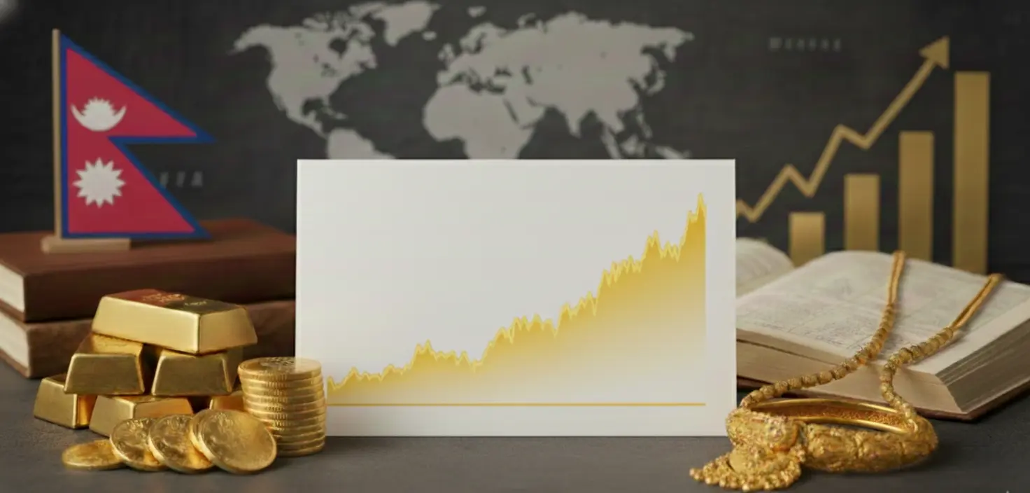 Gold price history chart in Nepal