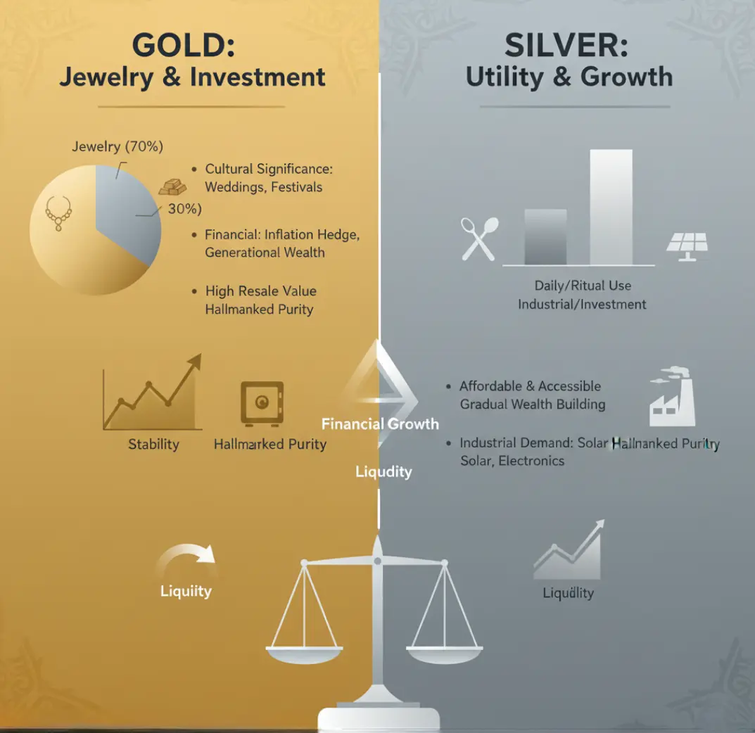 Gold and silver jewelry in Nepal